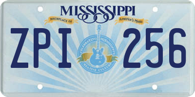 MS license plate ZPI256