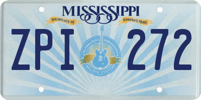 MS license plate ZPI272
