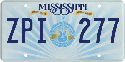MS license plate ZPI277