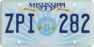 MS license plate ZPI282