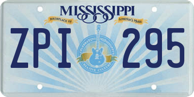 MS license plate ZPI295
