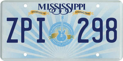 MS license plate ZPI298