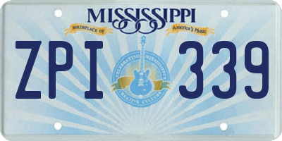 MS license plate ZPI339