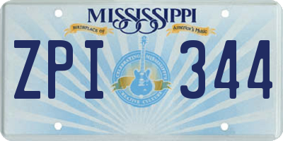 MS license plate ZPI344