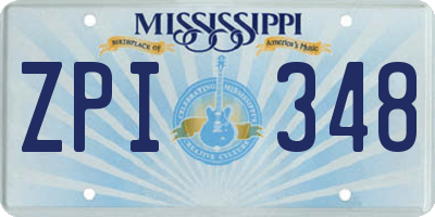 MS license plate ZPI348