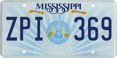 MS license plate ZPI369