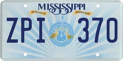 MS license plate ZPI370