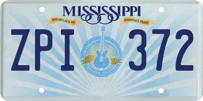 MS license plate ZPI372