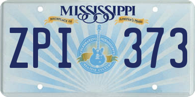 MS license plate ZPI373