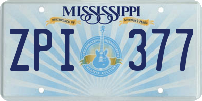 MS license plate ZPI377