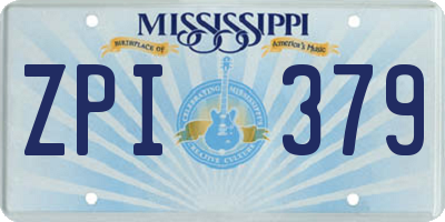 MS license plate ZPI379