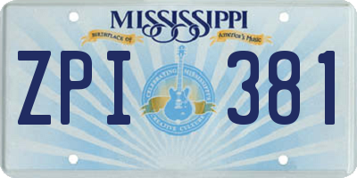 MS license plate ZPI381