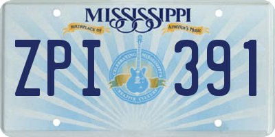 MS license plate ZPI391