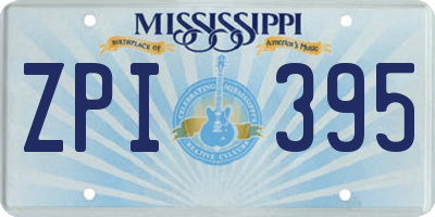 MS license plate ZPI395