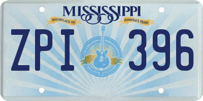 MS license plate ZPI396