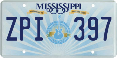MS license plate ZPI397