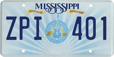 MS license plate ZPI401