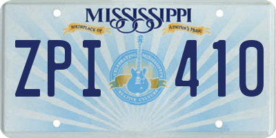 MS license plate ZPI410