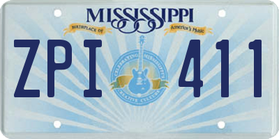 MS license plate ZPI411