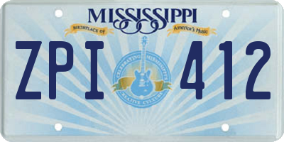 MS license plate ZPI412