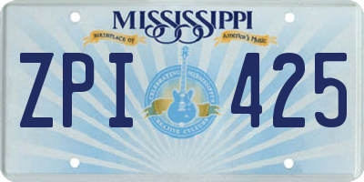 MS license plate ZPI425