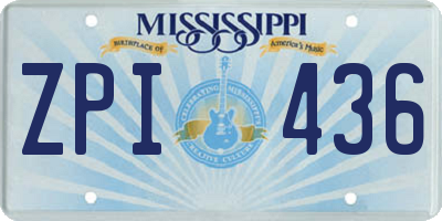 MS license plate ZPI436