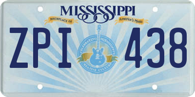 MS license plate ZPI438