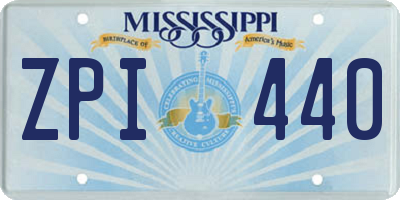 MS license plate ZPI440