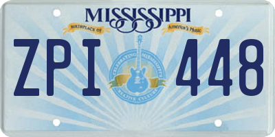 MS license plate ZPI448