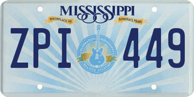 MS license plate ZPI449