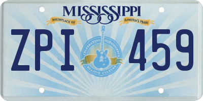 MS license plate ZPI459