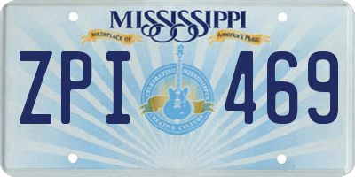MS license plate ZPI469