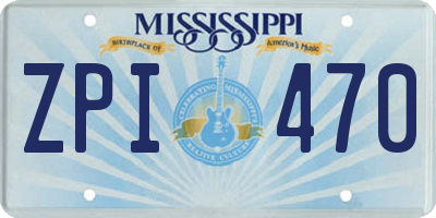 MS license plate ZPI470