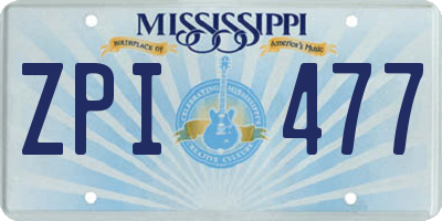 MS license plate ZPI477