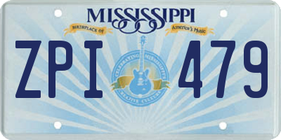MS license plate ZPI479