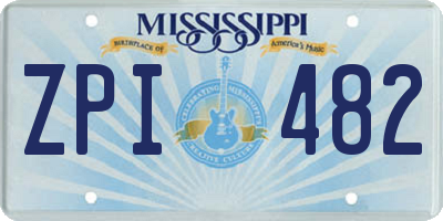 MS license plate ZPI482