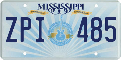 MS license plate ZPI485