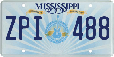 MS license plate ZPI488