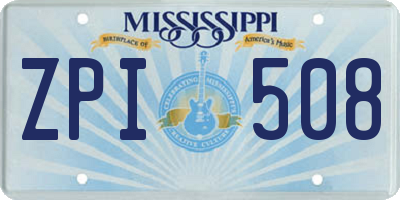 MS license plate ZPI508