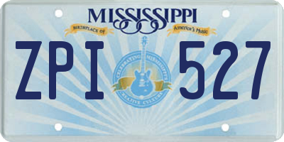 MS license plate ZPI527