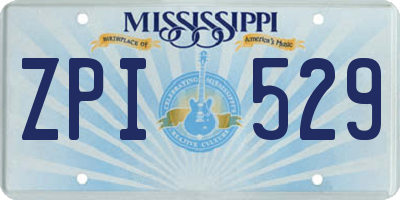 MS license plate ZPI529