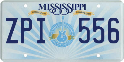 MS license plate ZPI556