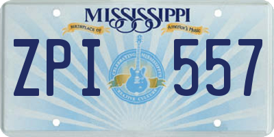 MS license plate ZPI557
