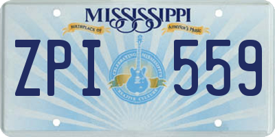 MS license plate ZPI559