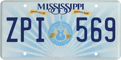 MS license plate ZPI569
