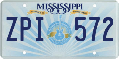 MS license plate ZPI572