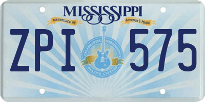 MS license plate ZPI575