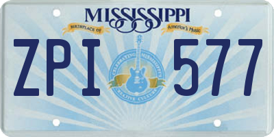 MS license plate ZPI577