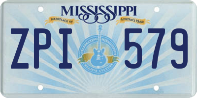MS license plate ZPI579