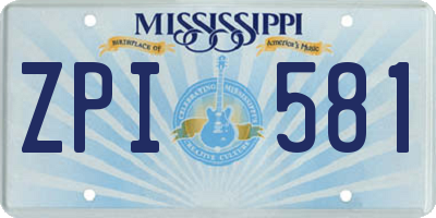 MS license plate ZPI581